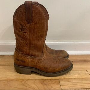 Georgia Boots Mens Leather Wellington Brown Leather Farm & Ranch Comfort Core 8M